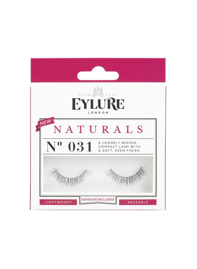 رموش مستعارة ناتشورالز رقم 031 مع لاصق أسود