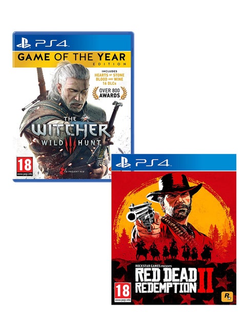 The Witcher 3 Wild Hunt Game of the Year Edition + Red Dead Redemption 2 - Action & Shooter - PlayStation 4 (PS4)