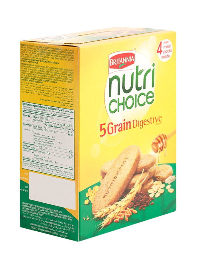 Nutri Choice 5 Grain Biscuits 4 Pieces 200grams - v1563422830/N25264043A_9