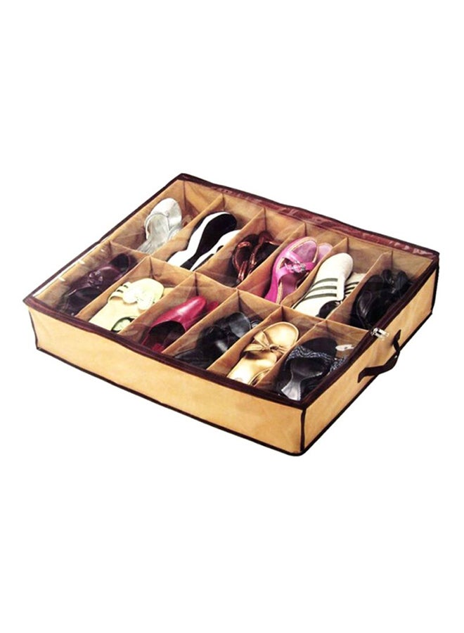 Shoe Organizer Box Beige/Black 66x55x13cm  - Image 2