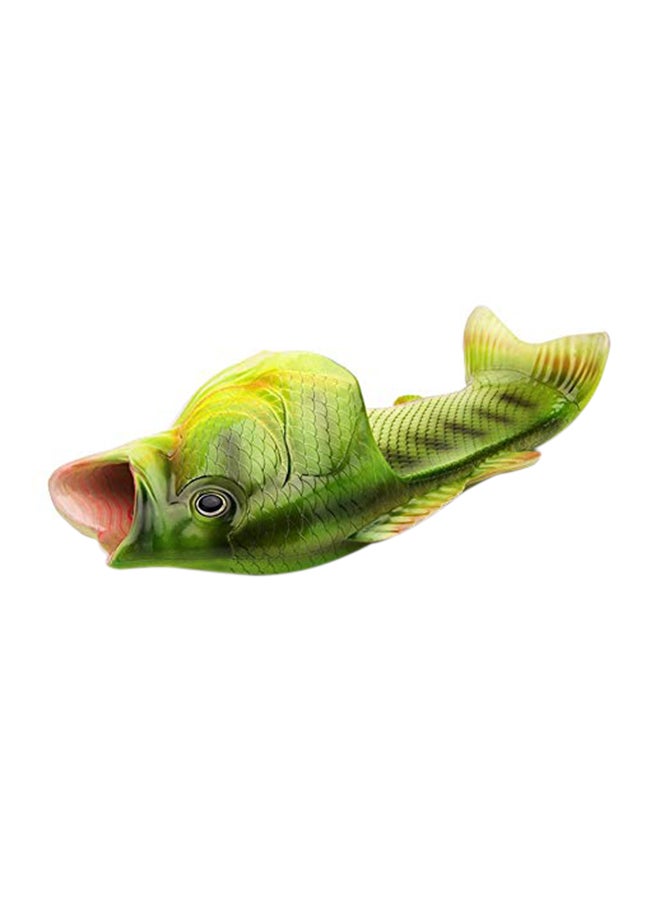 YULAN - Non-Slip Fish Design Beach Slippers Green - Image 1