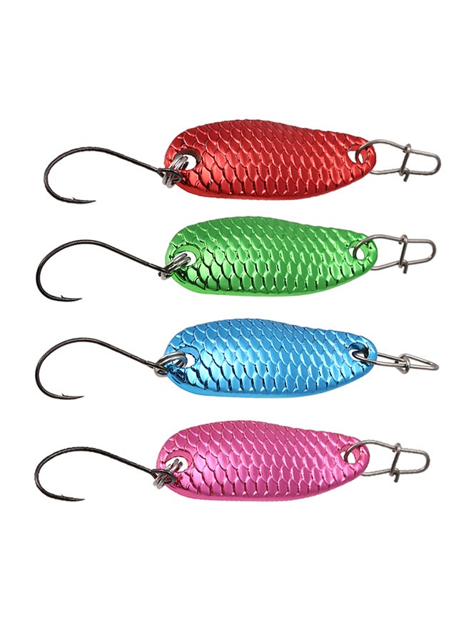 Generic 4-Piece Mini Metal Spoon Fishing Lure With Hook  - Image 2
