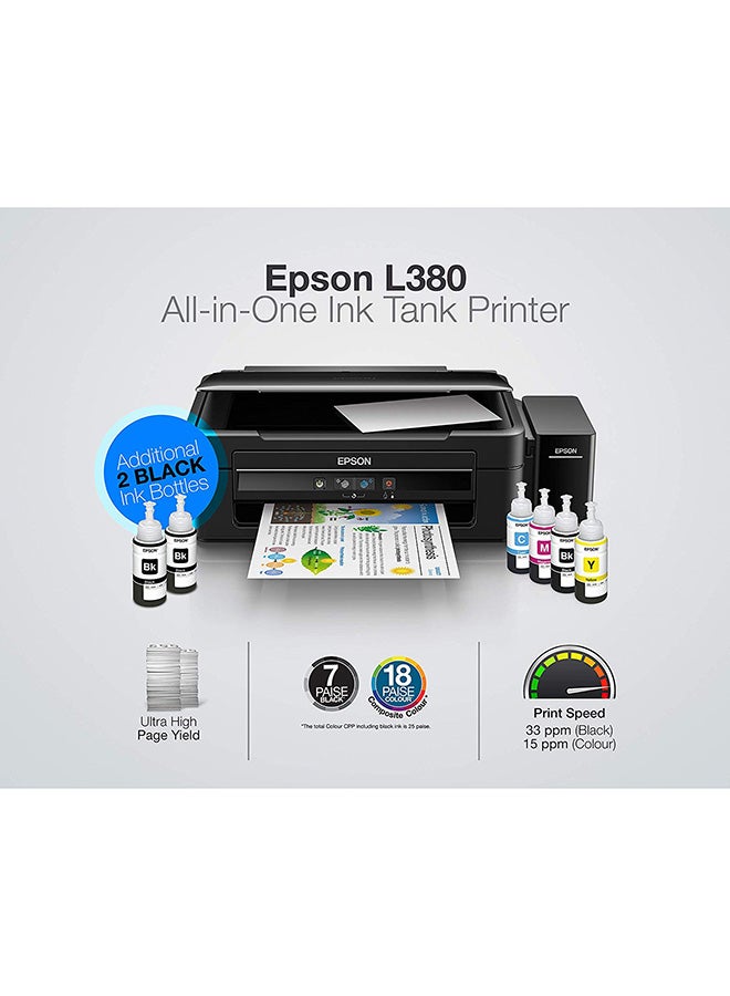 All-In-One Printer With Print/Scan/Copy Function L382 Black