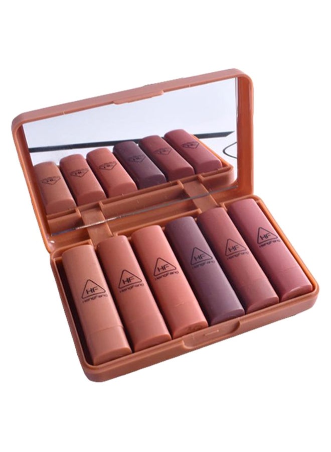 Heng Fang 6-Piece Travel Mini Lipstick Set Multicolour