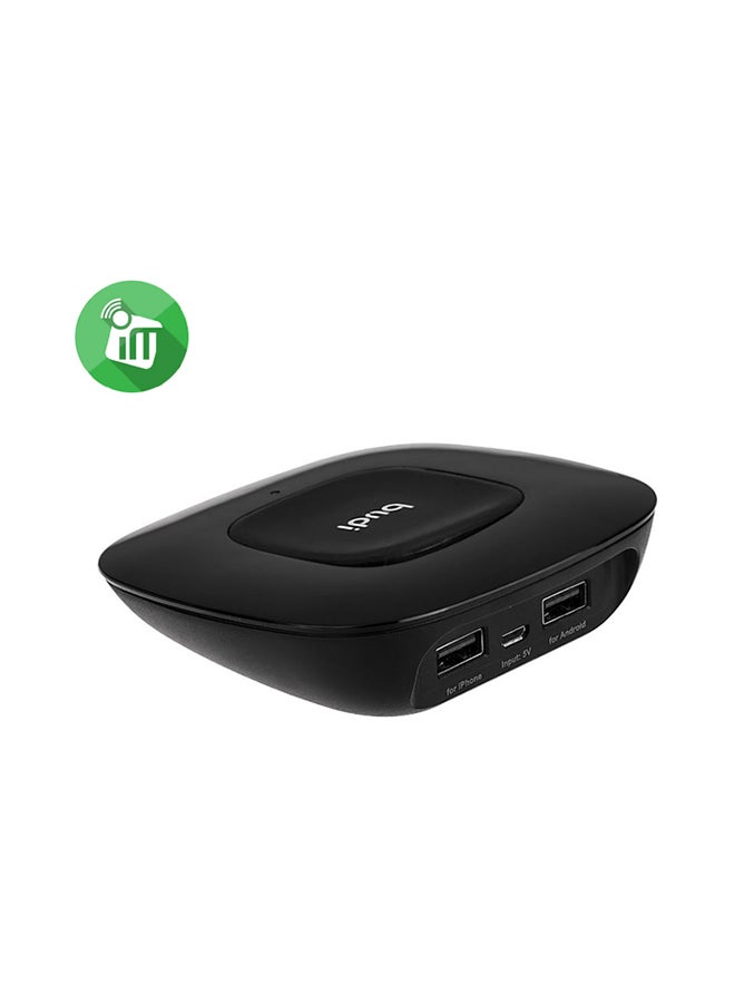 budi - Qi Wireless Charger With Dual USB Ports Black - Image 1