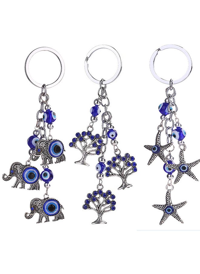Generic - New Fashion Eyes Shape Key Ring Blue - Image 1