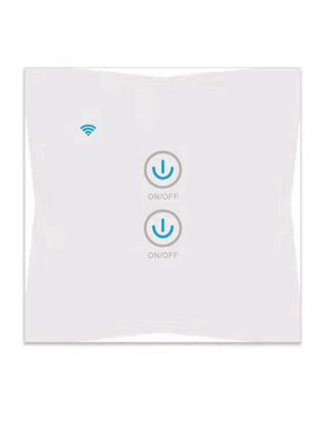 Generic Wireless 2-Gang Smart Wall Touch Switch White 