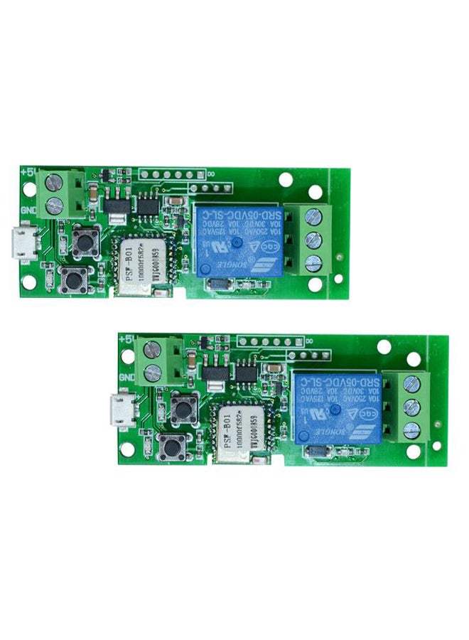 مجموعة من مفتاحين لوحدة التشغيل الآلي الذكيّ واللاسلكيّ في المنزل أخضر/ أزرق/ أسود