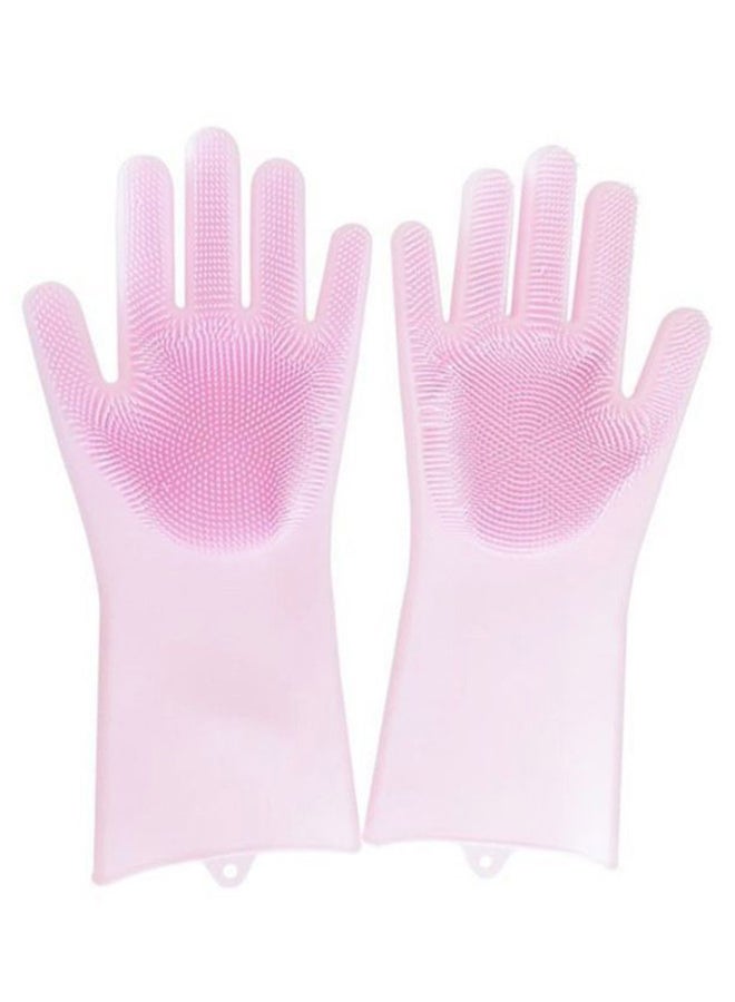 Generic Pair Of Dishwashing Gloves Pink 30cm 
