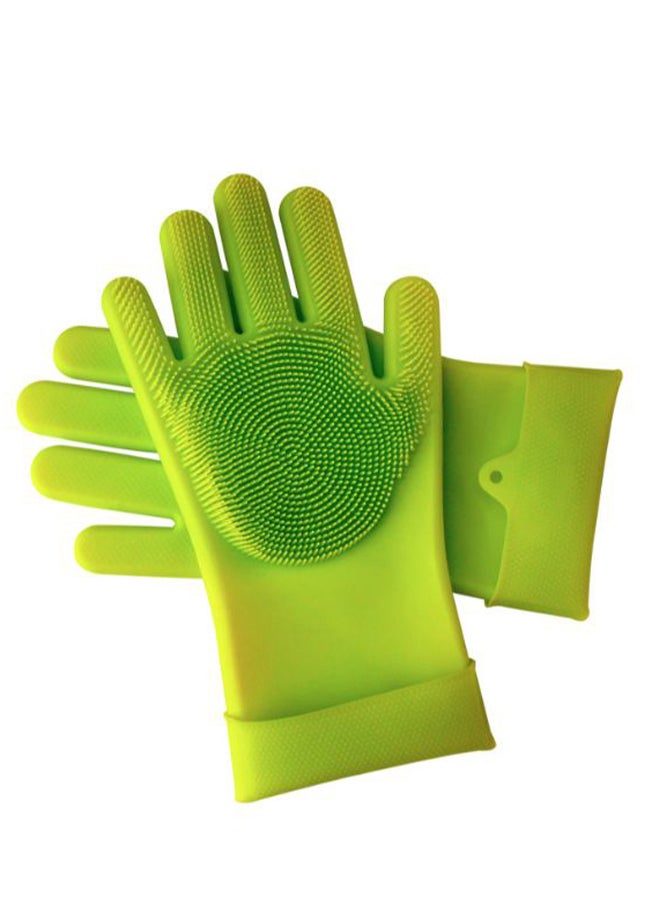 زوج من القفازات لغسل الصحون أخضر 30Ø³Ù†ØªÙŠÙ…ØªØ±
