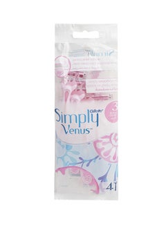 Gillette Simply Venus 3 Disposable Razor Pack Of 4  - Image 1
