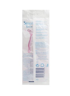 Gillette Simply Venus 3 Disposable Razor Pack Of 4  - Image 2