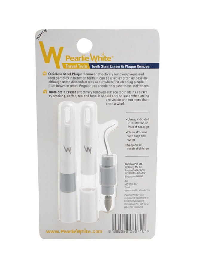 Pearlie White Travel Twin Tooth Stain Eraser And Plaque Remover - Image 2