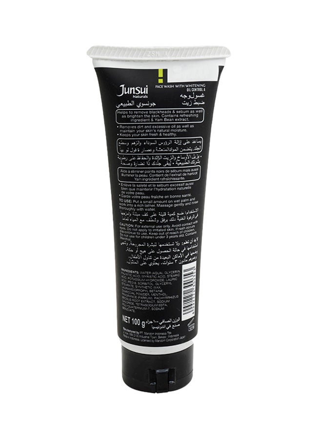 Junsui - Whitening Oil Control Charcoal Face Wash 100grams - Image 1