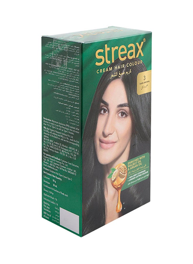 Streax Cream Hair Colour Dark Brown 3 - Image 3