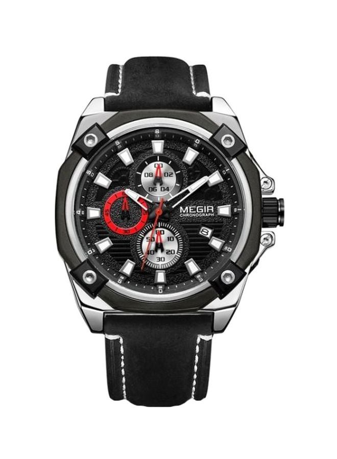 ميجر ساعة يد كرونوغراف بسوار من الجلد طراز ML2054GBK-1 للرجال - Image 1