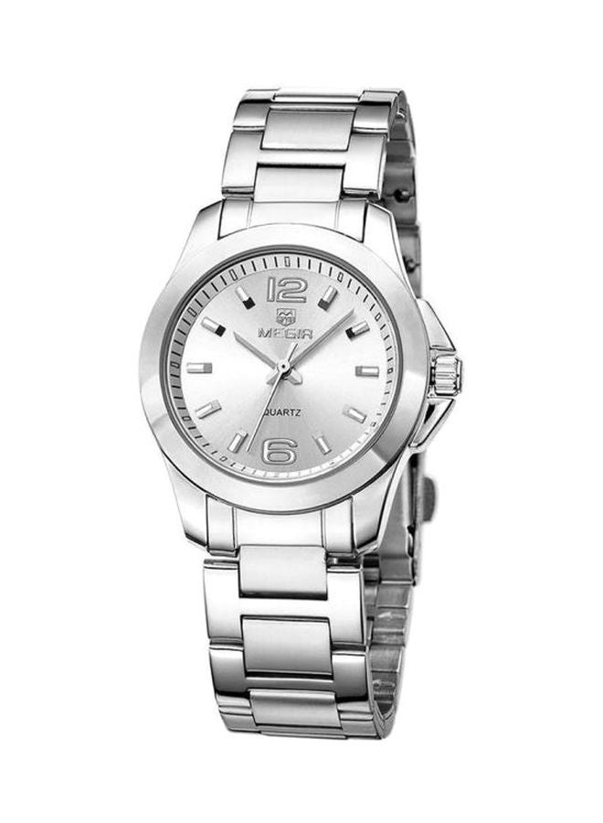 ميجر ساعة يد بعقارب مقاومة للماء طراز  MS5006L-7 للنساء