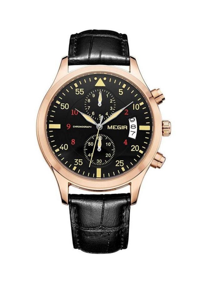 MEGIR - men Water Resistant Chronograph Watch ML2021GREBK-1N0 - Image 1