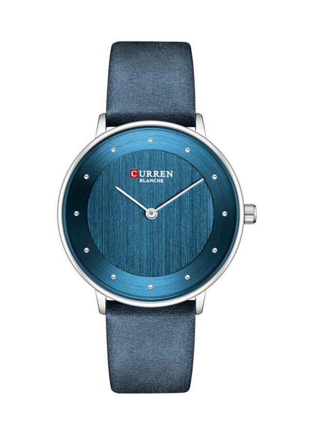 CURREN - Women's Leather Analog Wrist Watch 9033 - 38 mm - Blue - Image 1