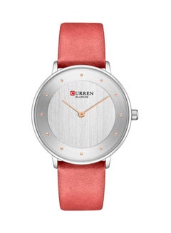 Women's Leather Analog Wrist Watch 9033 - 38 mm - Orange