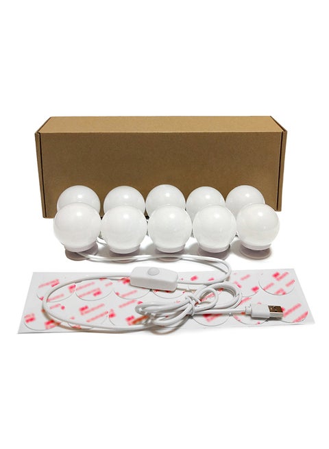 Portable LED Make-Up Mirror Light White 25x7x17cm