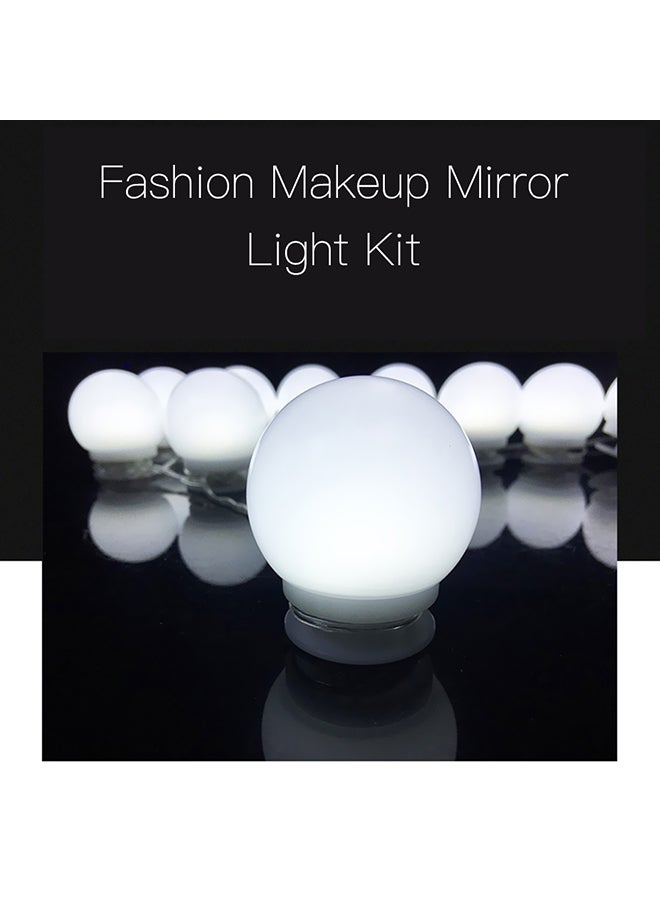 Generic - Portable LED Make-Up Mirror Light White 25x7x17cm - Image 1