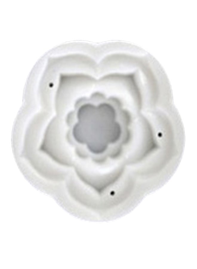 5 Petals Round Flower Cake Mould Set White - Image 4