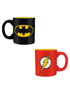 ABYstyle 2-Piece Comics Batman And Flash Coffee Mug Set Red/Black 