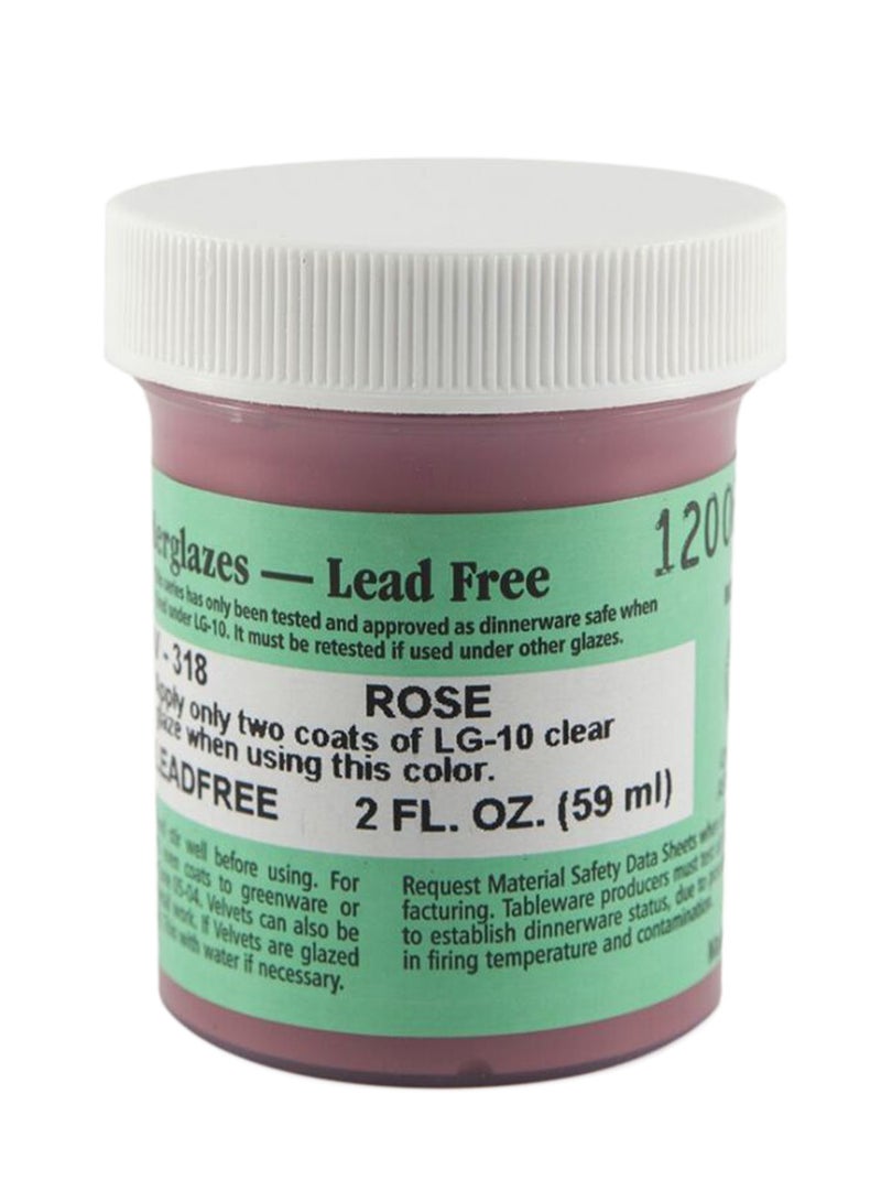Amaco - Velvet Underglaze Lead Free Paint Rose - Image 1