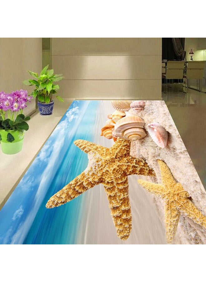 3D Flower Carpet Hallway Living Room Ocean Rugs Multicolour 50 X 80cm