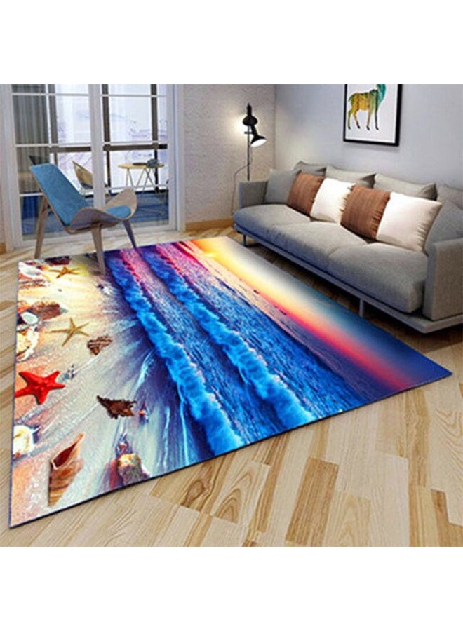 3D Flower Carpet Hallway Living Room Ocean Rugs Multicolour 50 X 80cm