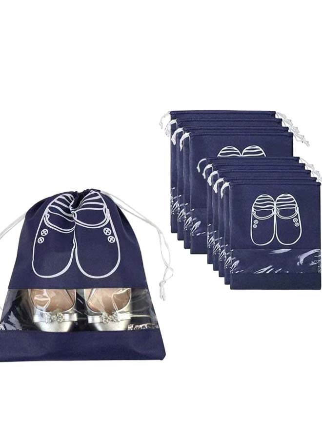 20-Piece Travel Shoe Bag Set Navy Blue/White  - Image 2