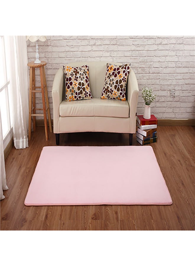 Angle city - Coral Velvet Memory Cotton Carpet Pink 40 X 60cm - Image 1