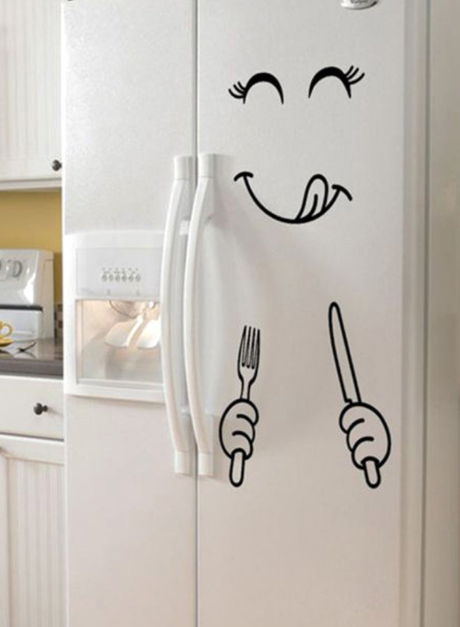 Cool Baby Happy Delicious Face Wall Sticker White/Black 28 x 20centimeter - Image 2