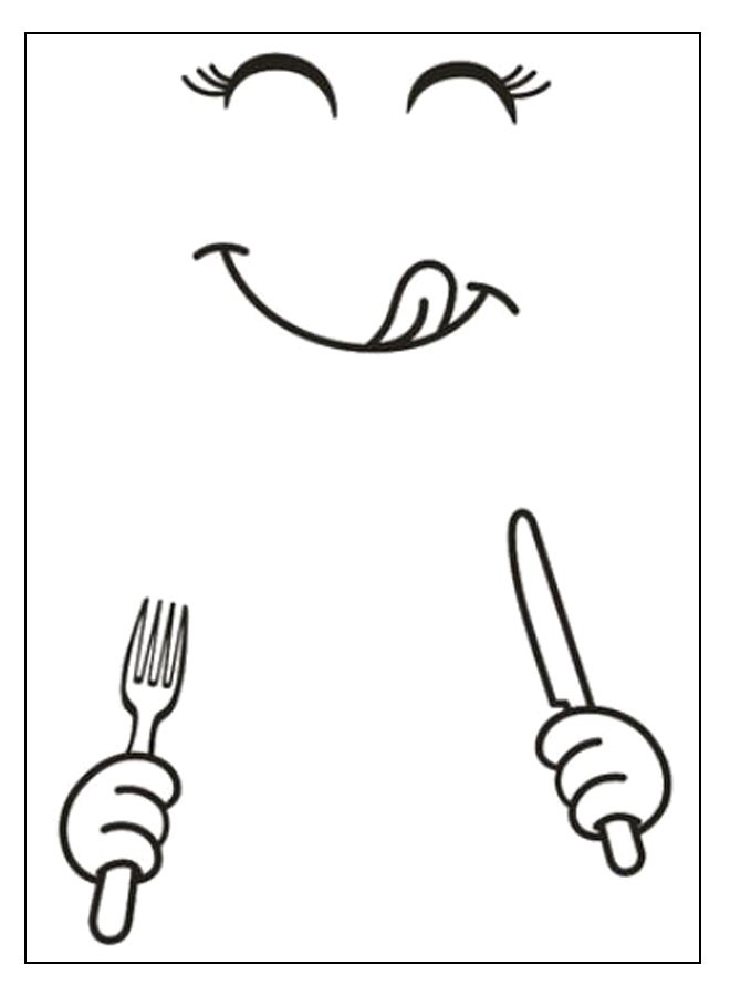 Cool Baby Happy Delicious Face Wall Sticker White/Black 28 x 20centimeter - Image 1