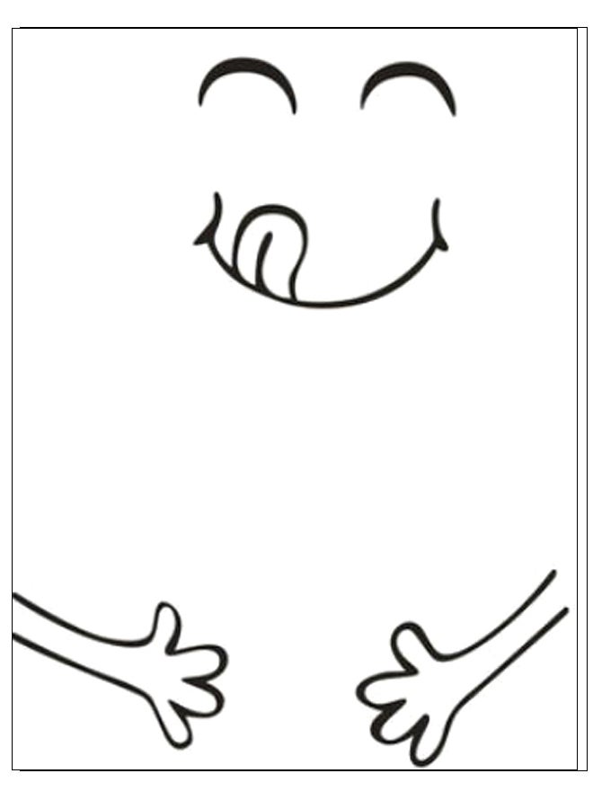 Cool Baby Happy Smile Face Wall Sticker White/Black 28 x 20centimeter - Image 1