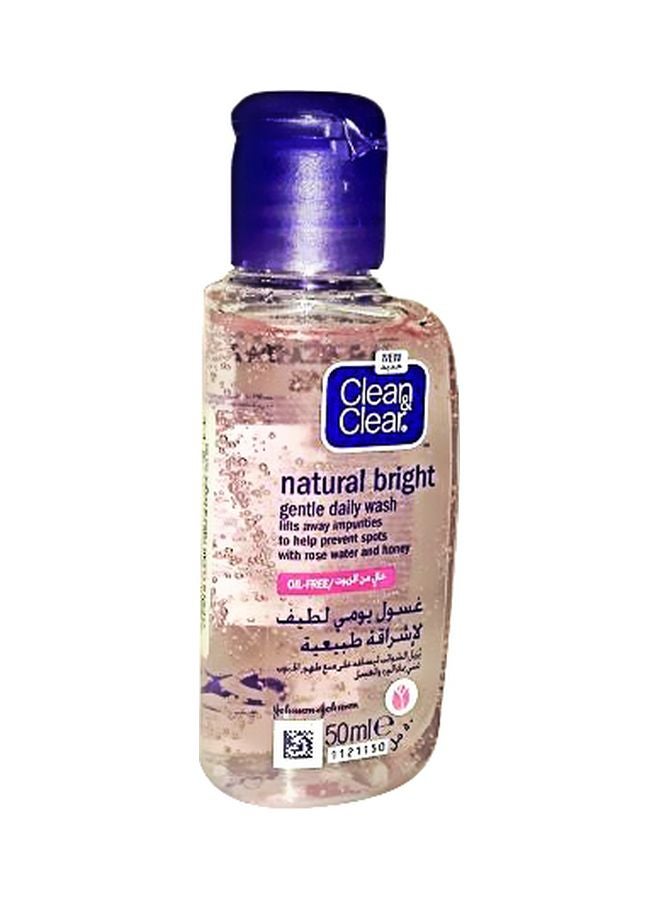 Clean &amp; Clear Natural Bright Daily Wash 50ml 
