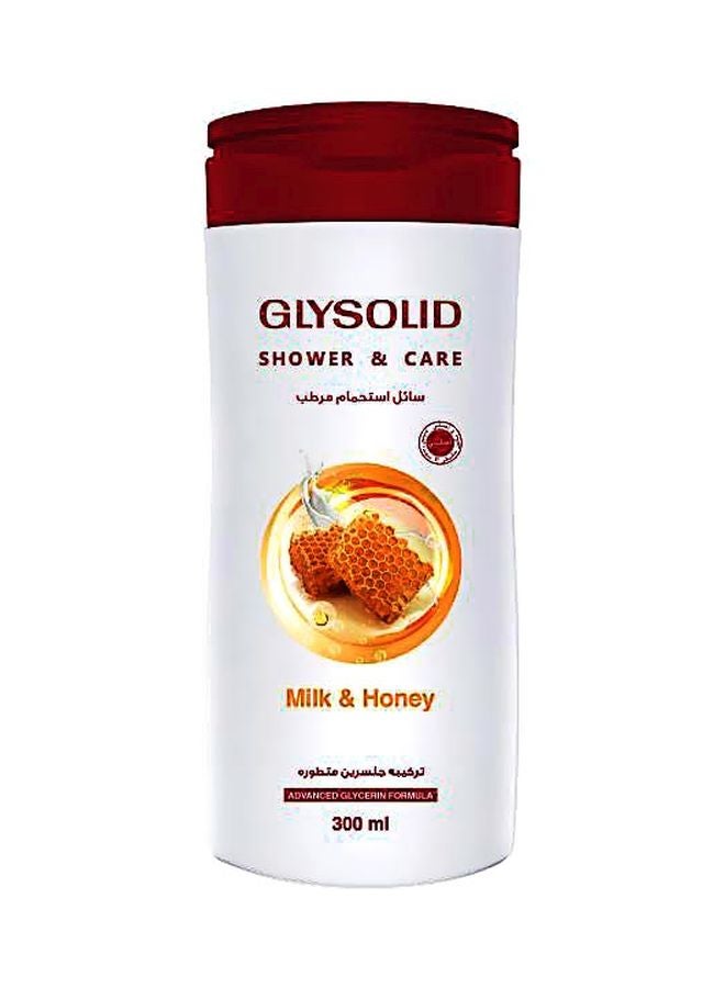 GLYSOLID - Shower & care Milk & Honey 300ml - Image 1