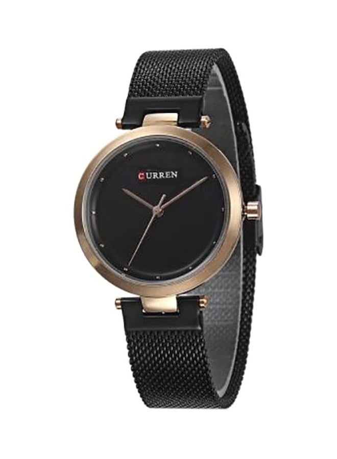 CURREN - women Stainless Steel Analog Watch 9005 - 39 mm - Black - Image 1