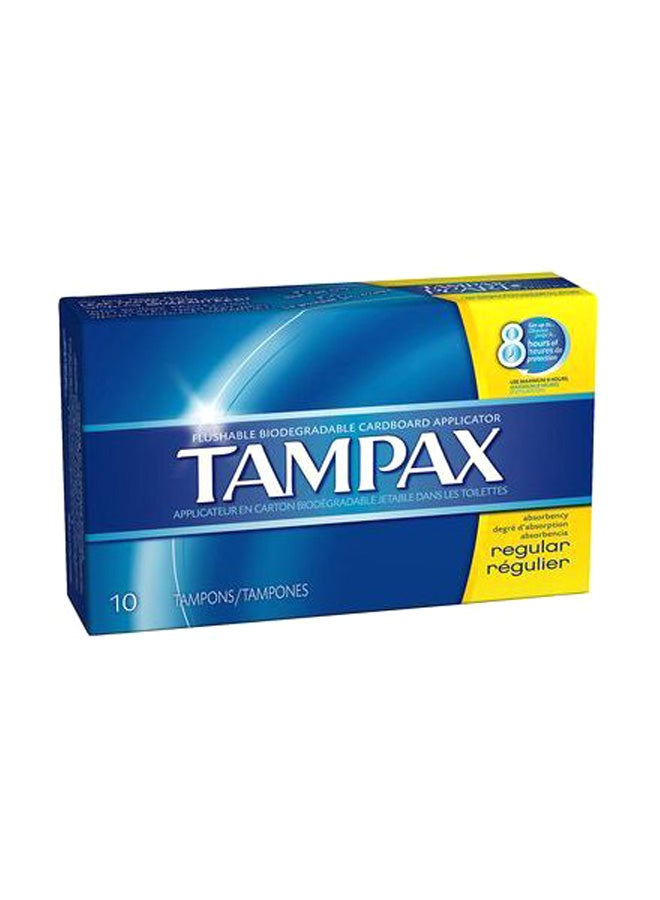 Tampax 10-Piece Regular Tampons 