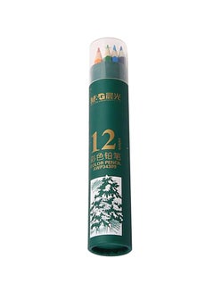 M&G 12-Piece Wooden Color Pencil Set Blue/Green/Orange 