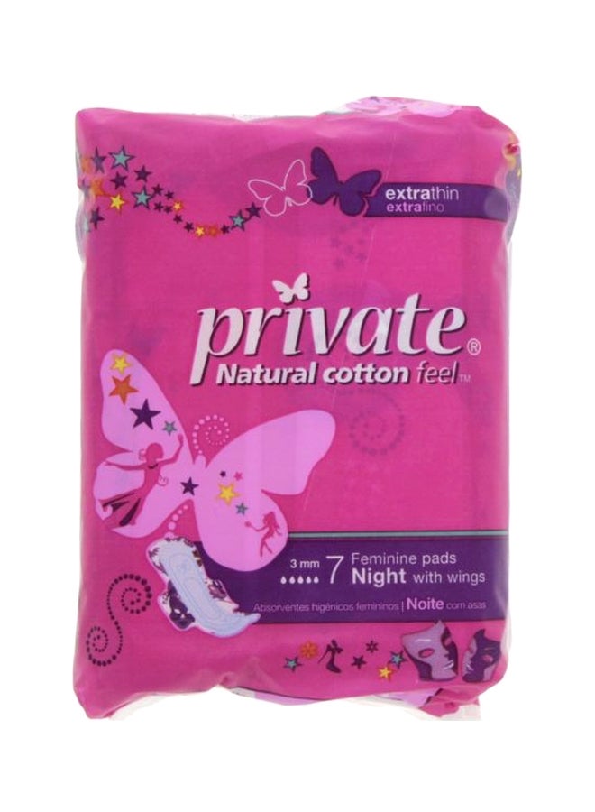 Private 7-Piece Natural Cotton Feel Pad With Wings  - Image 1