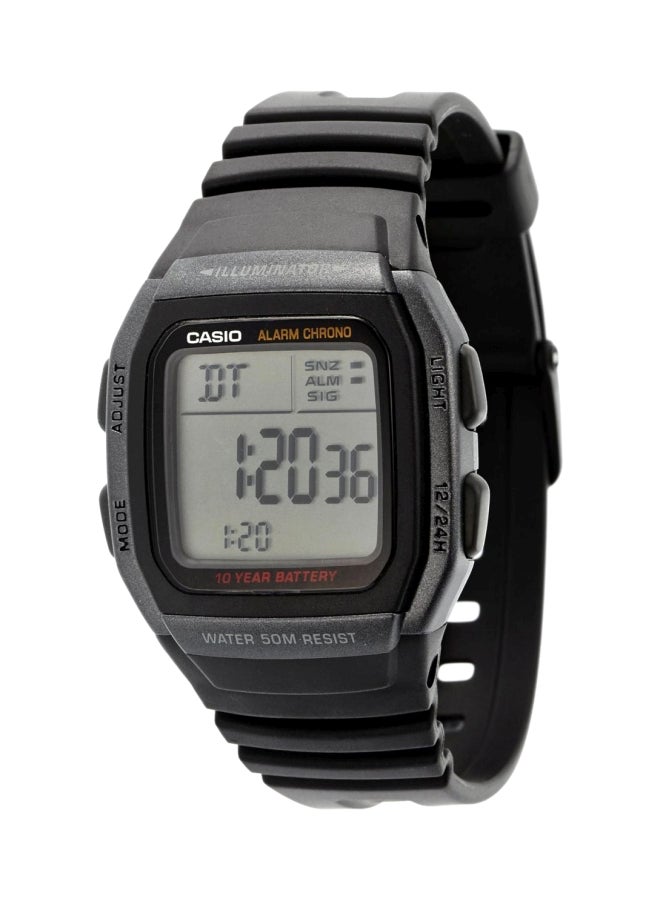 CASIO Men's Water Resistant Digital Watch W-96H-1BVDF - 36 mm - Black  - Image 1