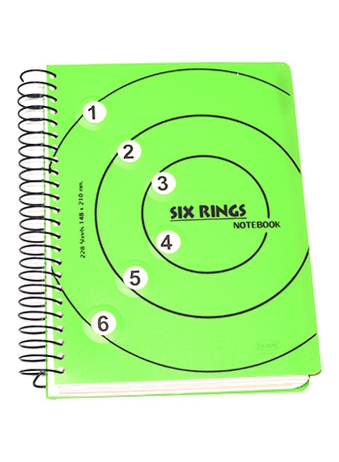 Yassin 225-Sheet Notebook Green/White/Black 
