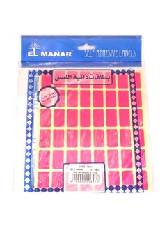 4-Piece Self Adhesive Label Sheet Red