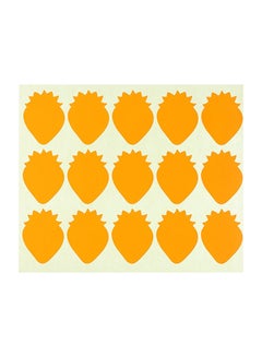 Elmanar 3-Sheet Strawberry Shaped Labels Orange 