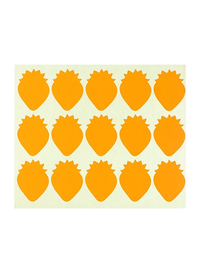 Elmanar - 3-Sheet Strawberry Shaped Labels Orange - Image 1