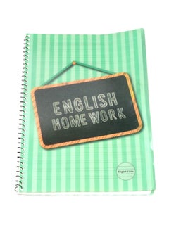 Generic A4 Spiral Bind Notebook Green/Black/Brown 
