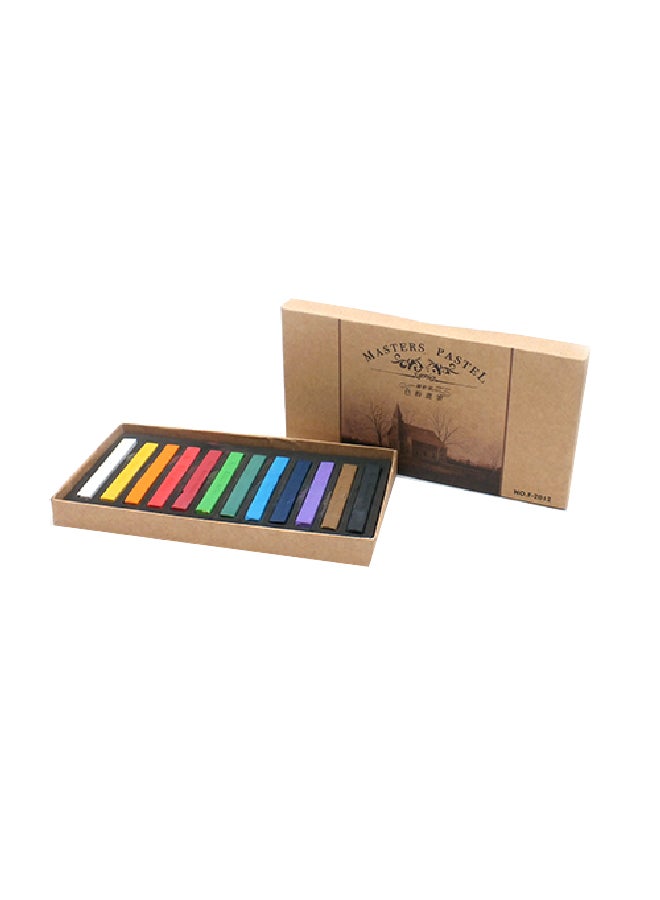 مجموعة  ألوان باستيل ناعمة - 12 قطعة متعدد الألوان