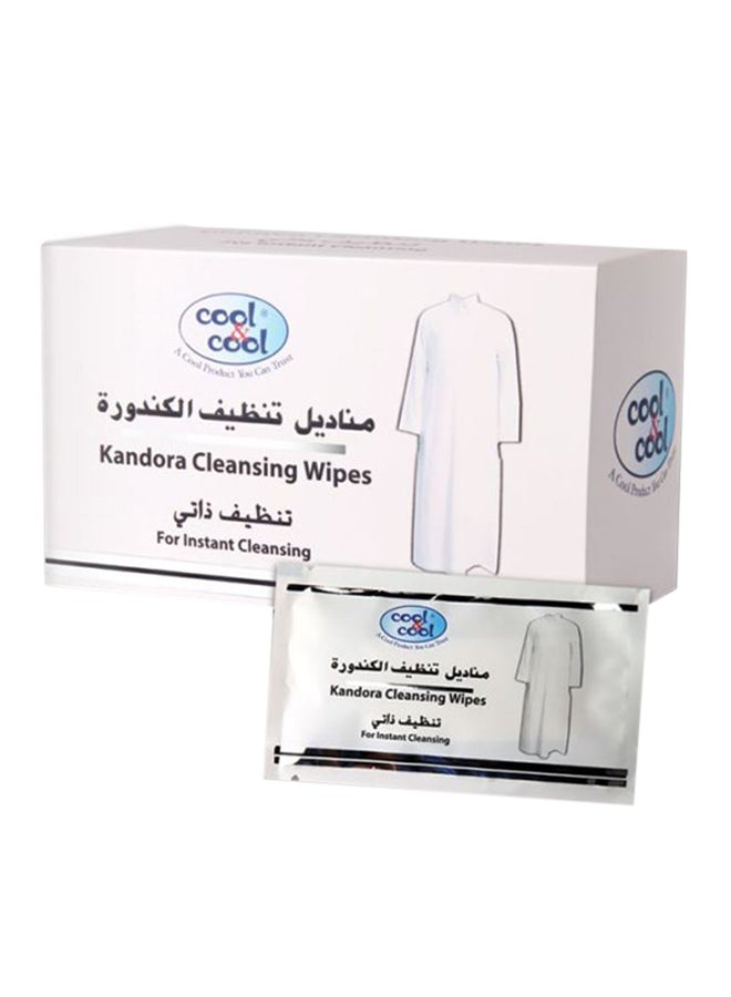 Cool & Cool - 12 Count Kandora Cleansing Wipes White One Size - Image 1